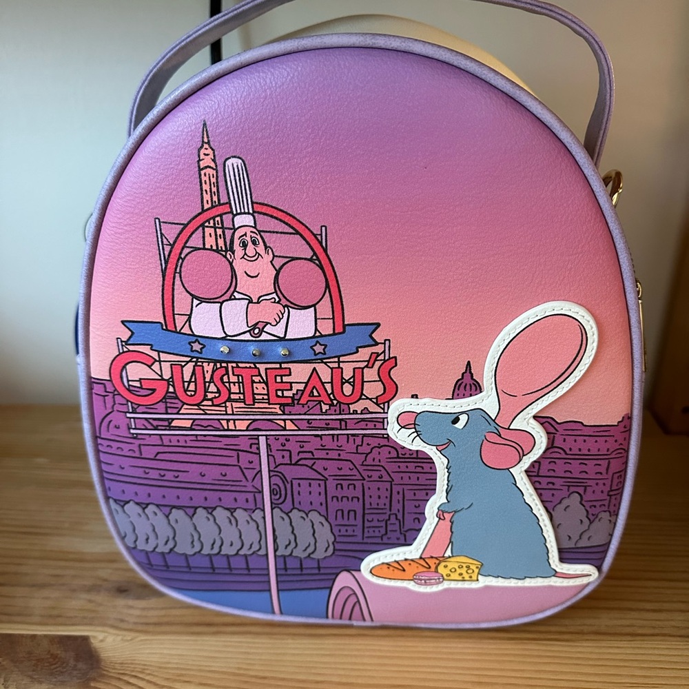 Box Lunch “Exclusive” Pink and Purple Ratatouille Convertible mini-backpack